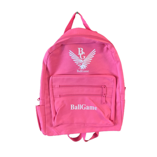Pink with White logo Backpack
