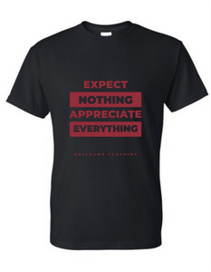 Expectations: Black with Burgundy Logo