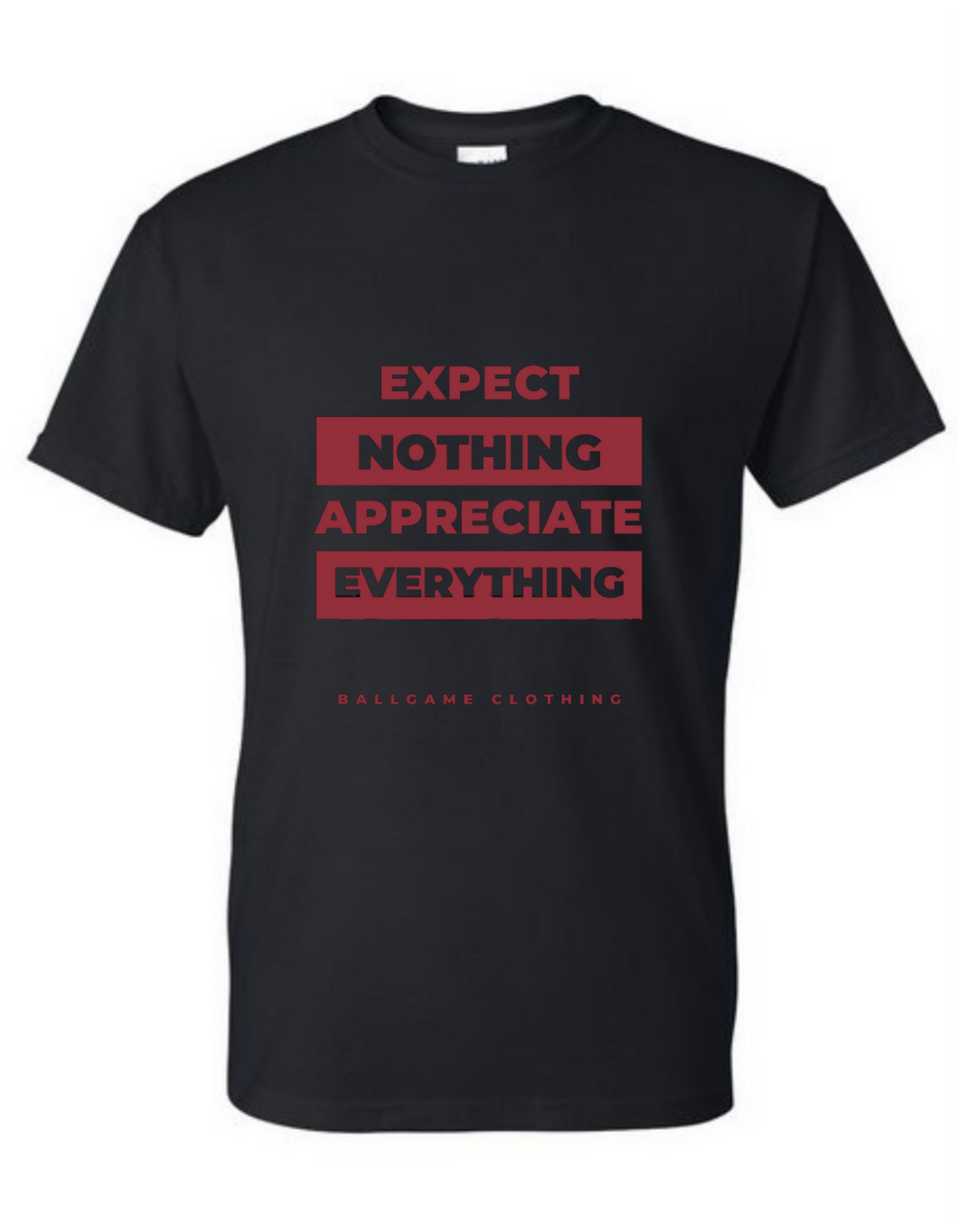 Expectations: Black with Burgundy Logo