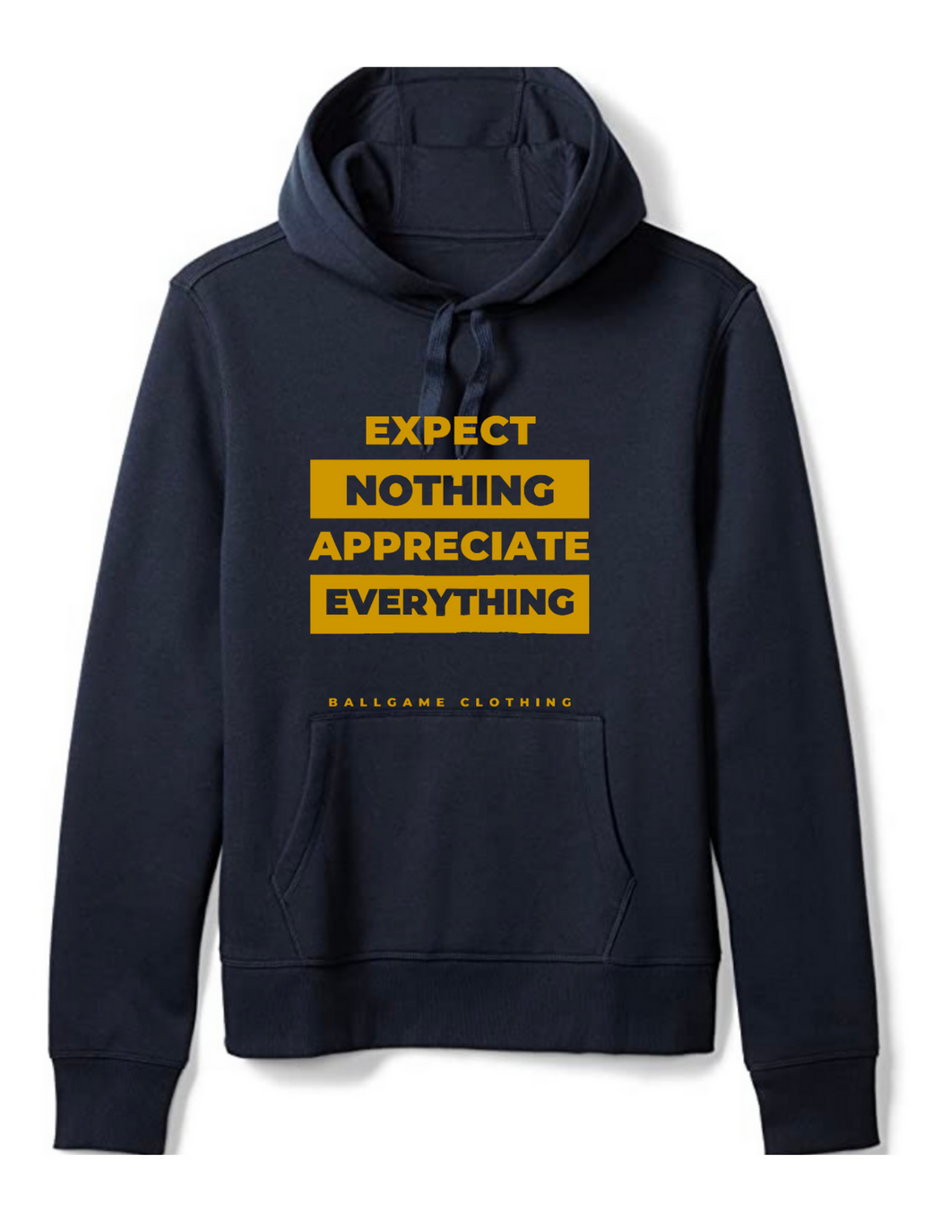 Expectations: Black with Gold Logo Hoodie