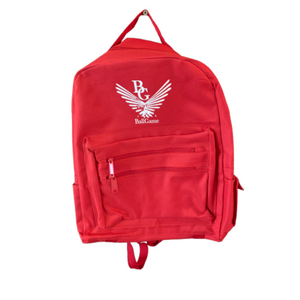 Red with White  logo Backpack