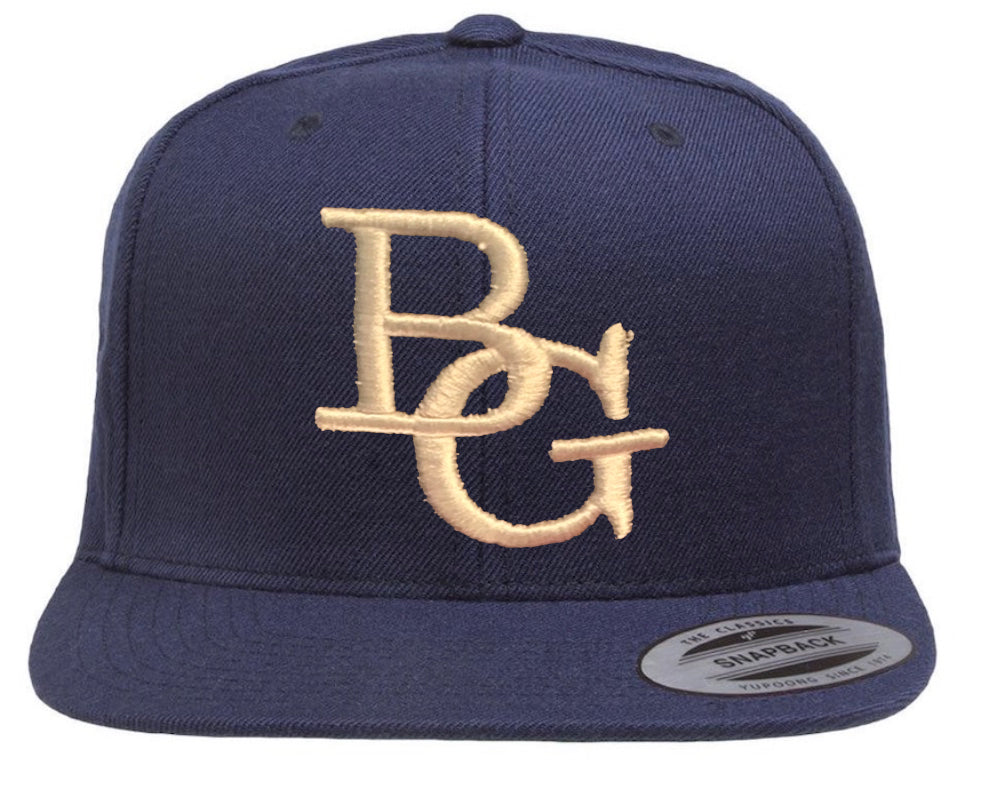 Snapback - Navy Blue with White Logo
