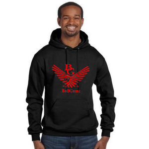 Black with Red Logo Hoodie