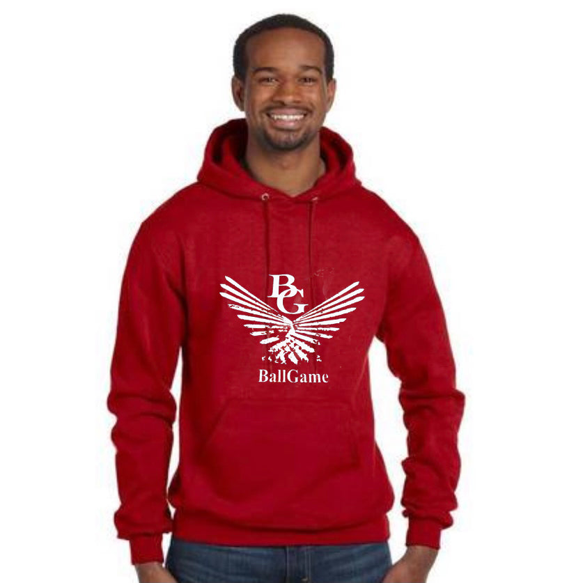 Crimson with White Logo Hoodie